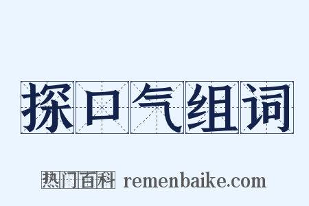 探口气组词是什么意思的图片